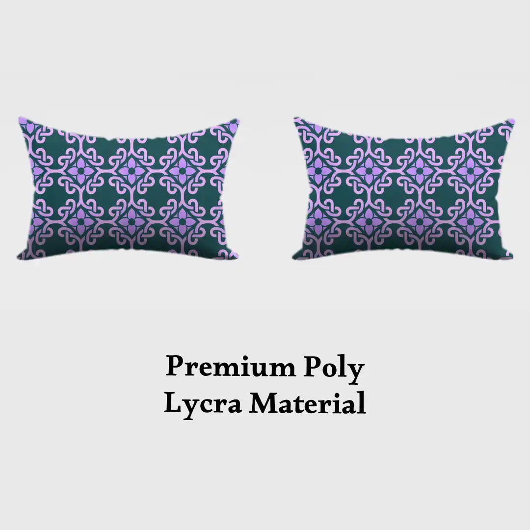 Magenta Color Floral Interweaved Pillow Cover - Image 3