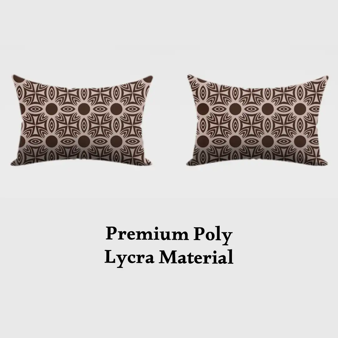 Coffee Color Floral Pillow Cover - Image 3