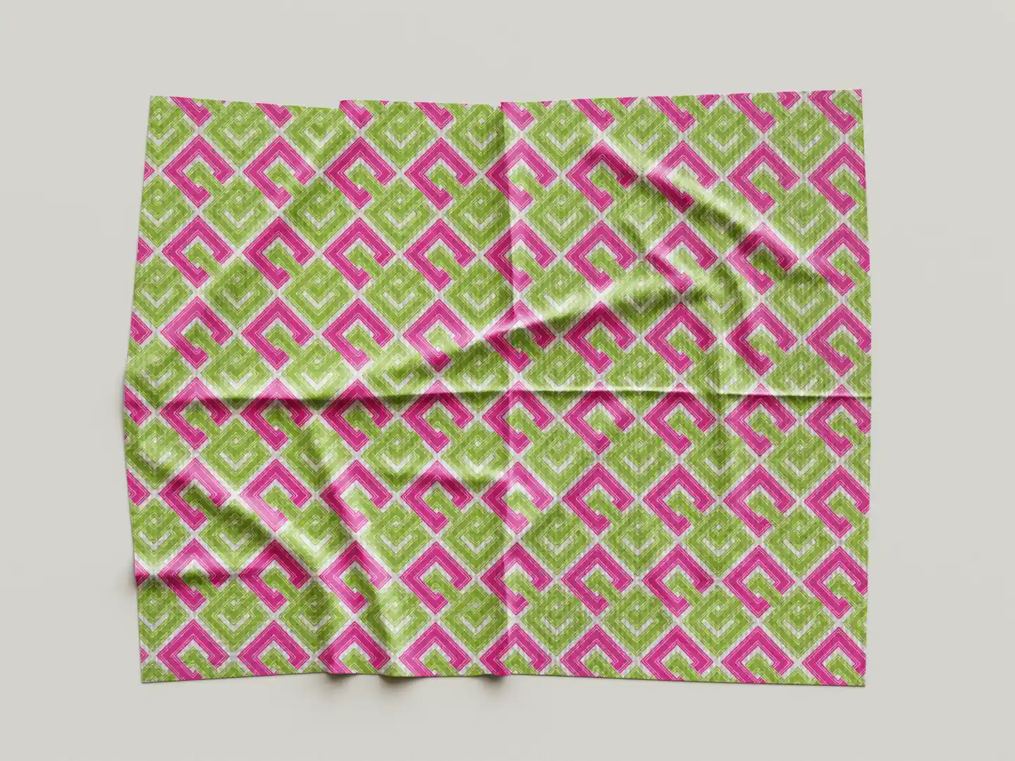 Green Pink Squares Dining Table Placemats - Pack Of Four - Image 3
