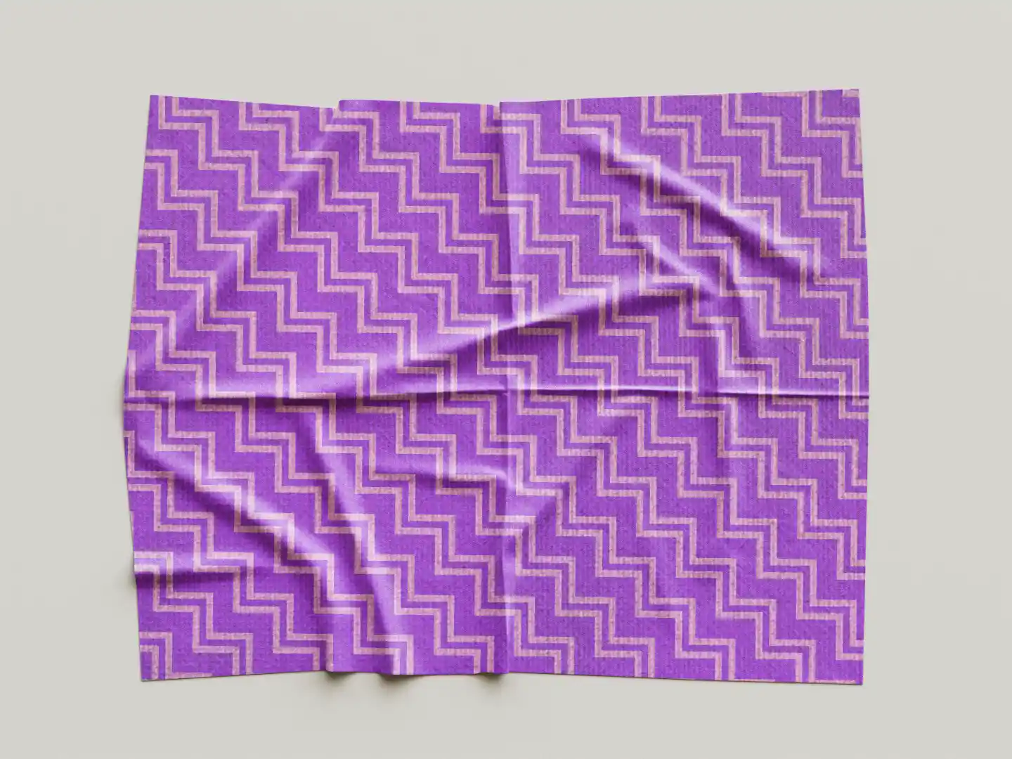 Purple Zig Zag Print Dining Table Placemats - Pack Of Four - Image 3