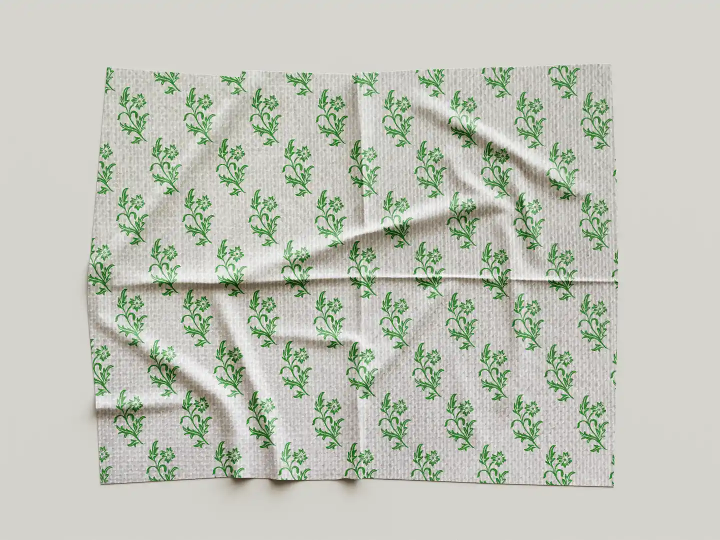 White Green Floral Table Placemats - Pack Of Four - Image 3