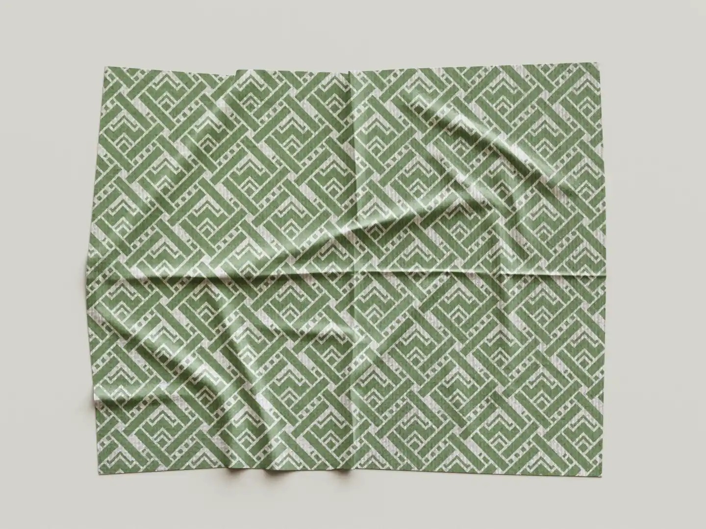 Geometric Green Table Placemats - Pack Of Four - Image 3