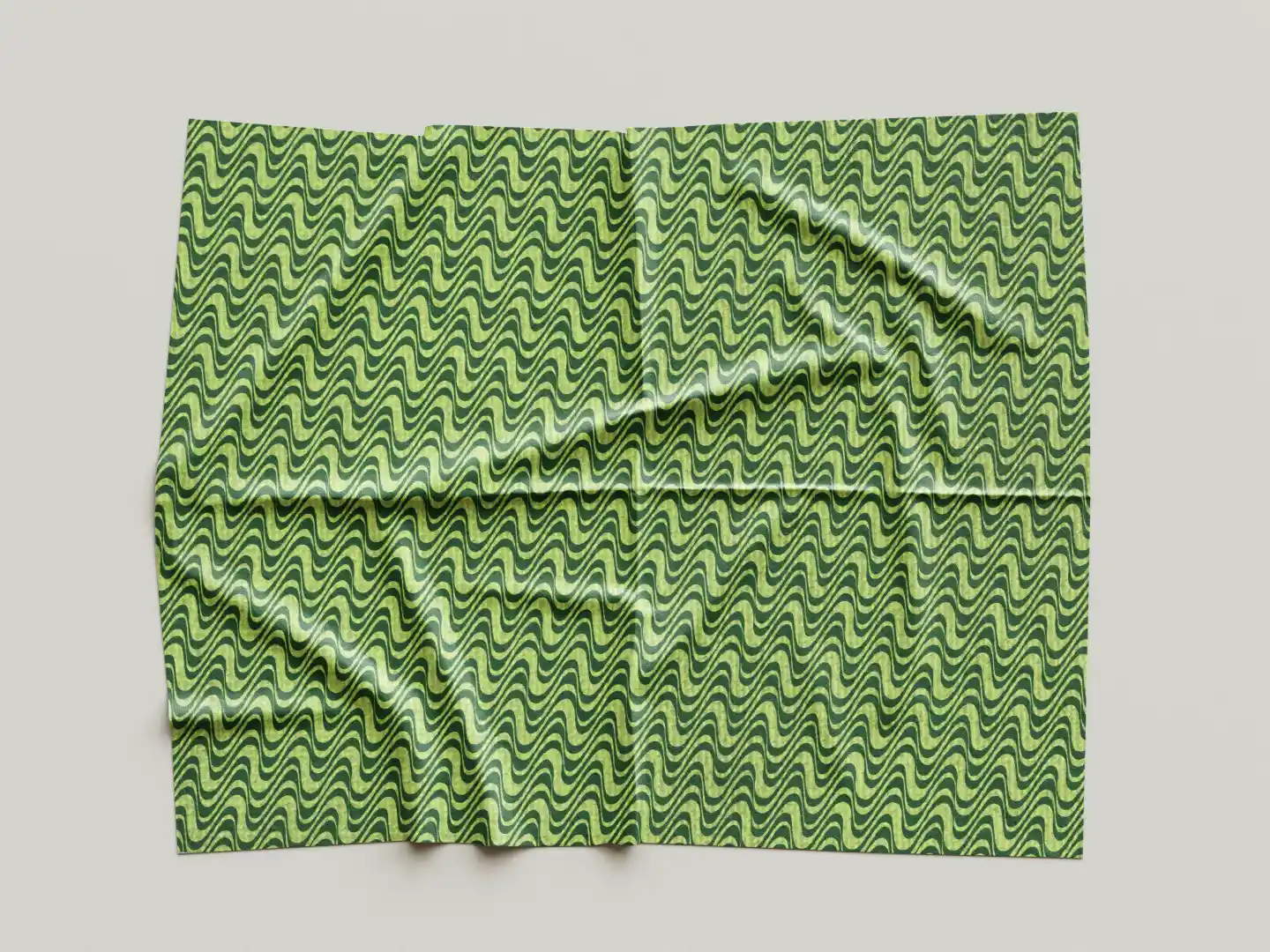 Zigzag Wavy Green Stylish Table Placemats - Pack Of Four - Image 3