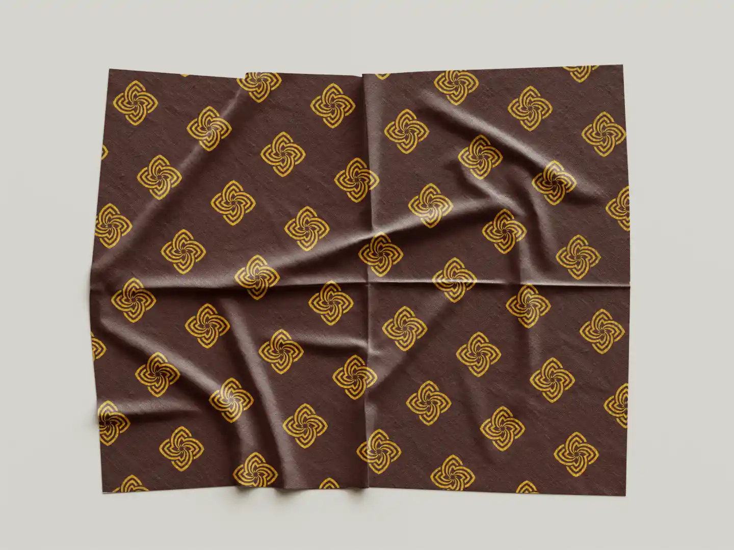 Royal Flower Coffee Color Table Placemats - Pack Of Four - Image 3