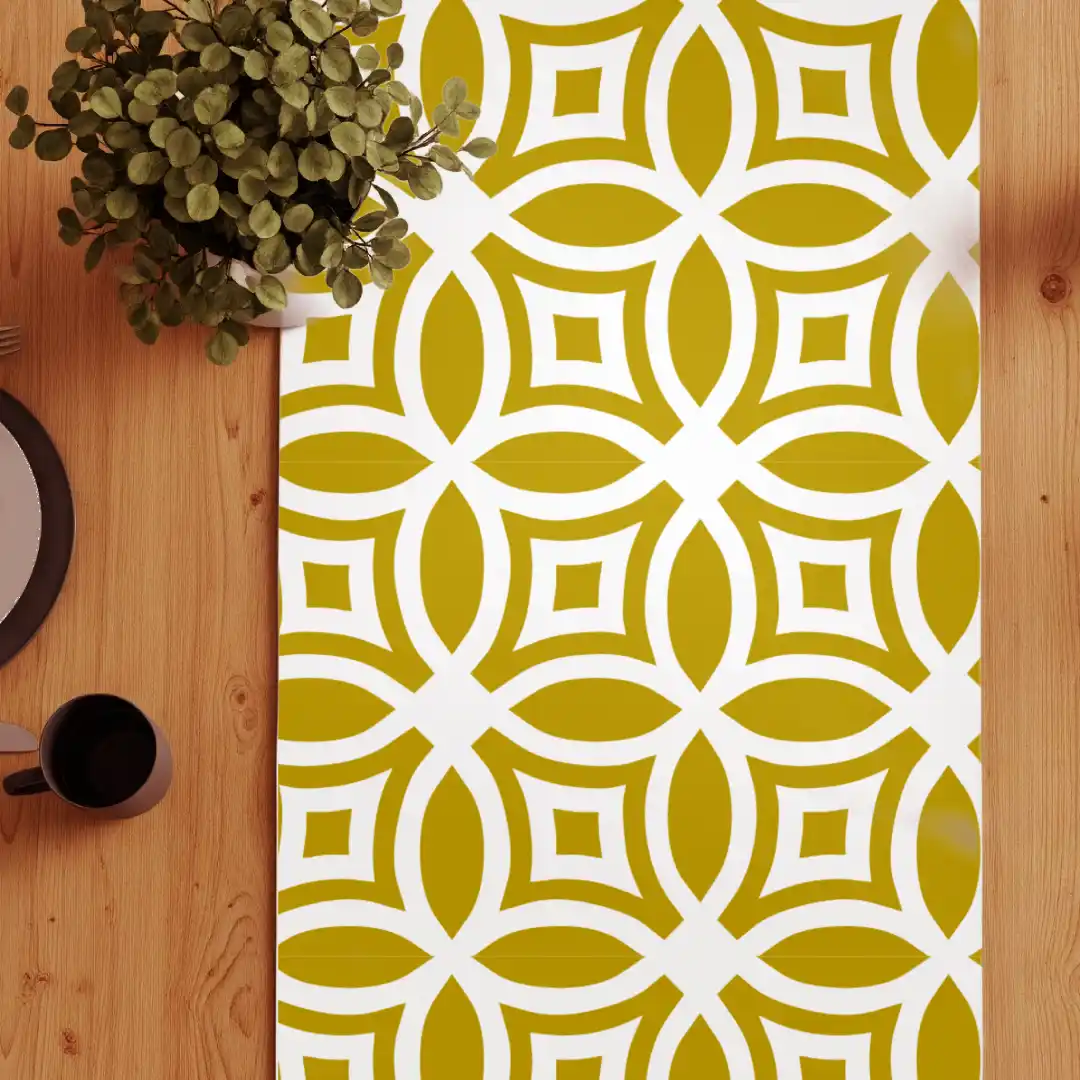 Golden White Table Runner - Image 3