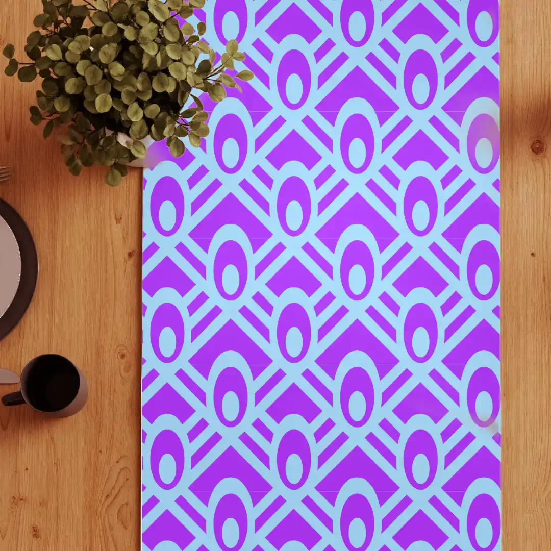Beautiful Purple Dining Table Runner - Image 3