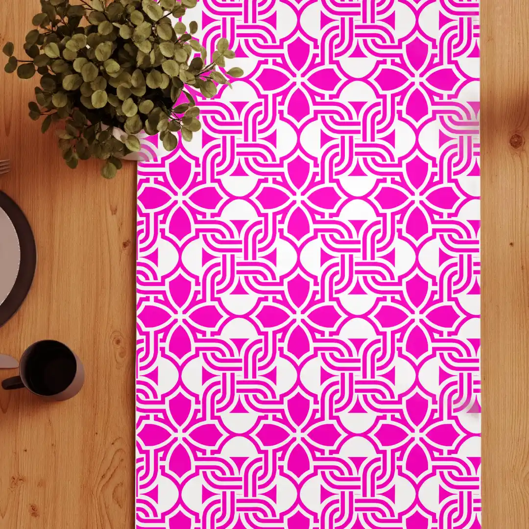 Pink Floral Dining Table Runner - Image 3