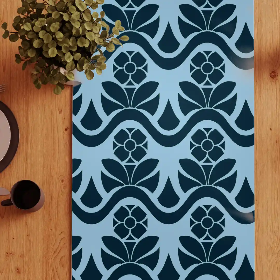 Retro Flower Stylish Table Runner - Image 3