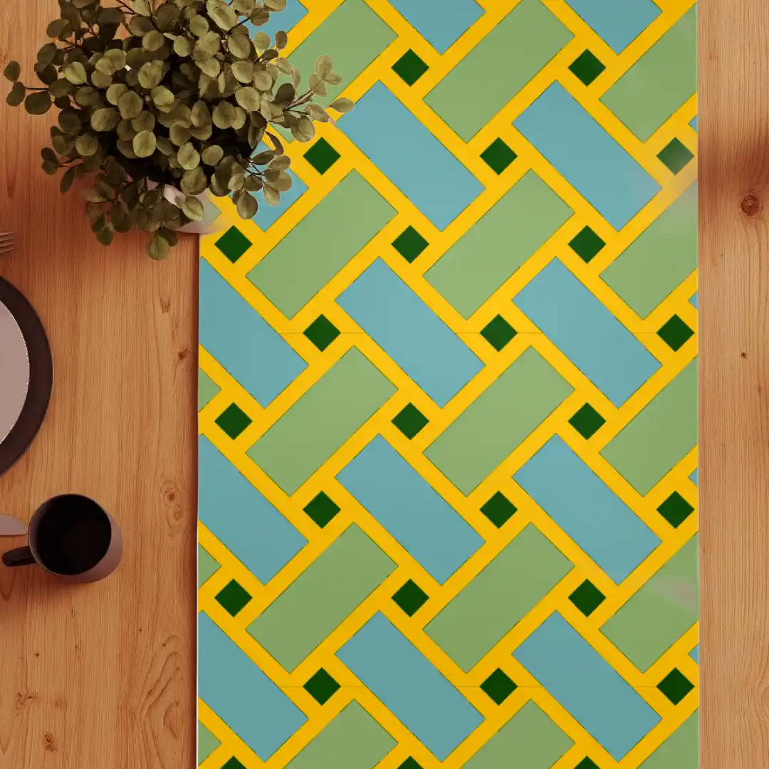 Weaved Design Printed Table Runner - Image 3