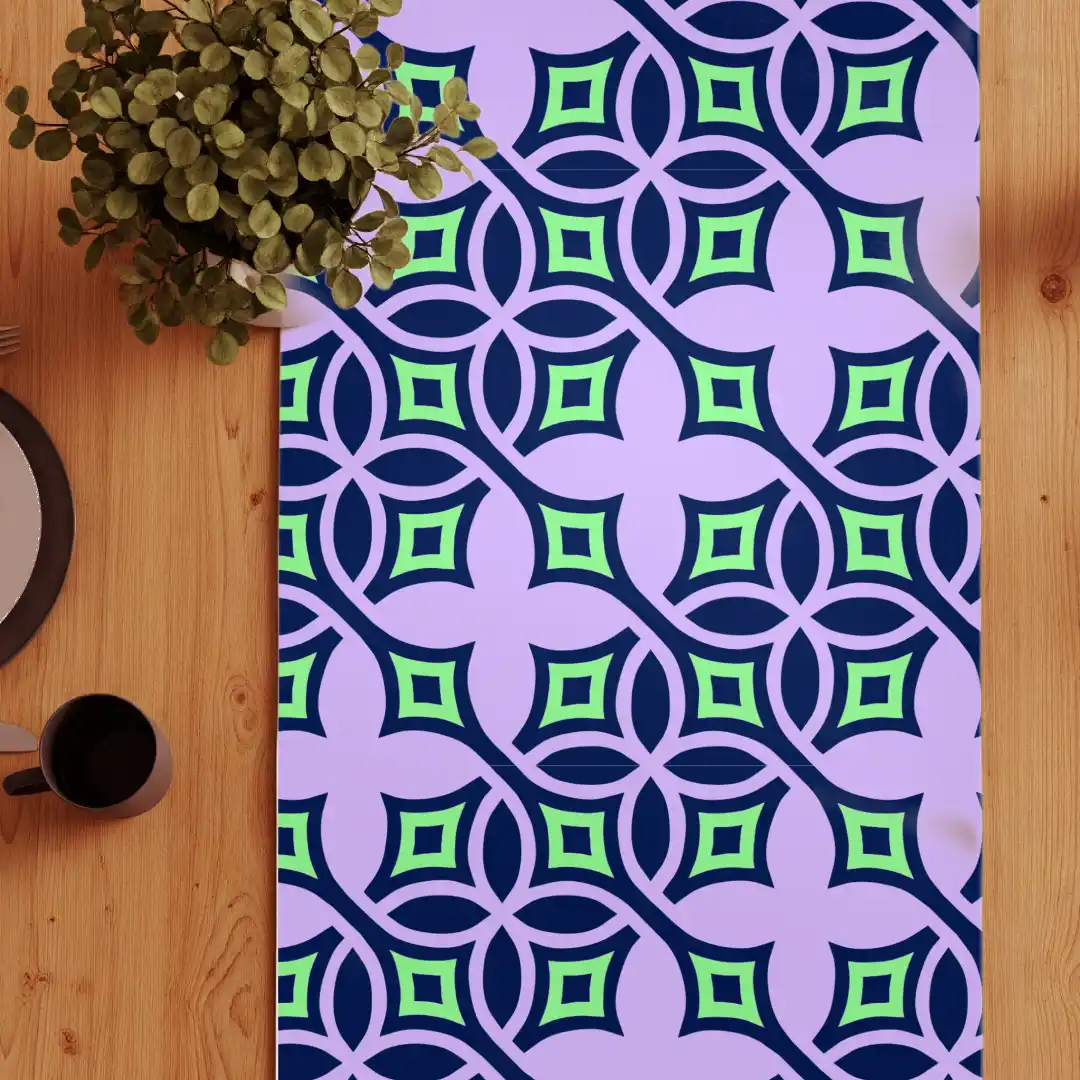 Floral Purple Color Table Runner - Image 3