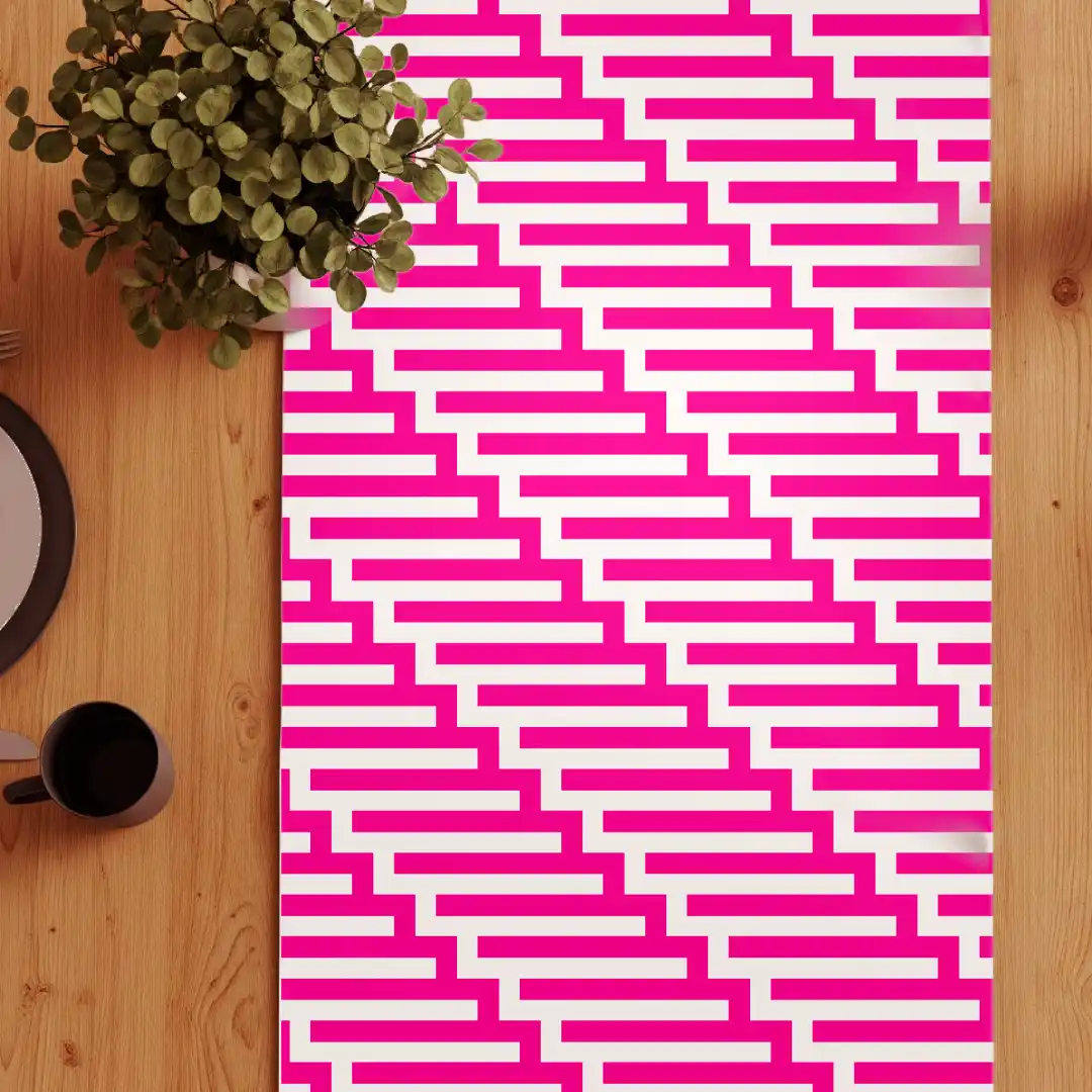 Line Geometric Stylish Dining Table Runner - Image 3