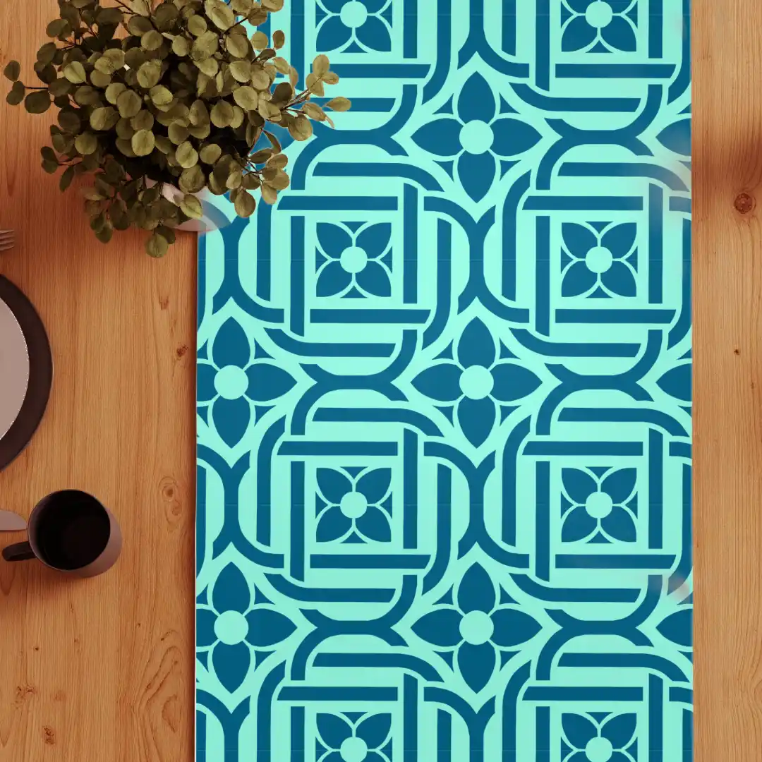 Floral Interwoven Design Table Runner - Image 3