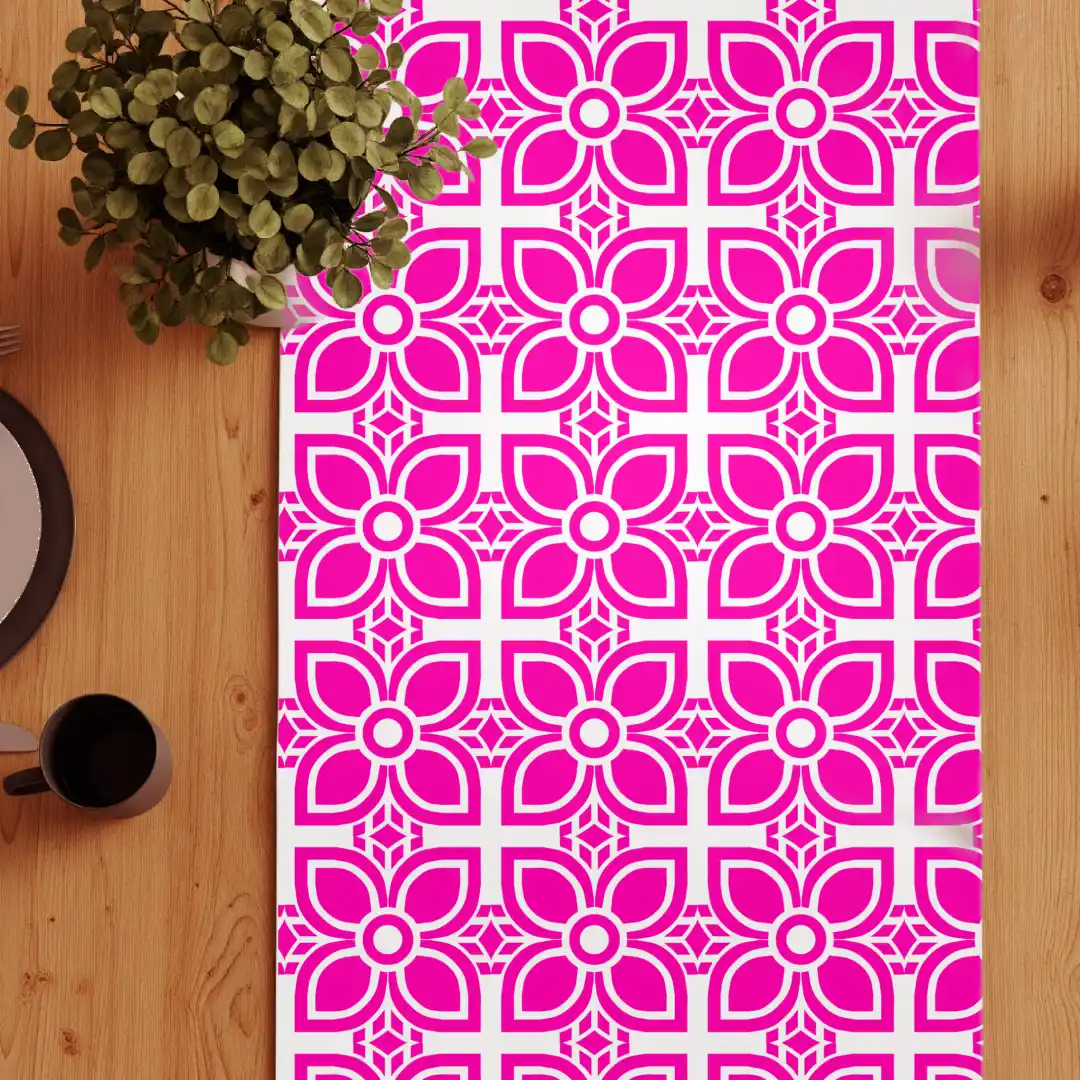 Rani Pink Flower Table Runner - Image 3