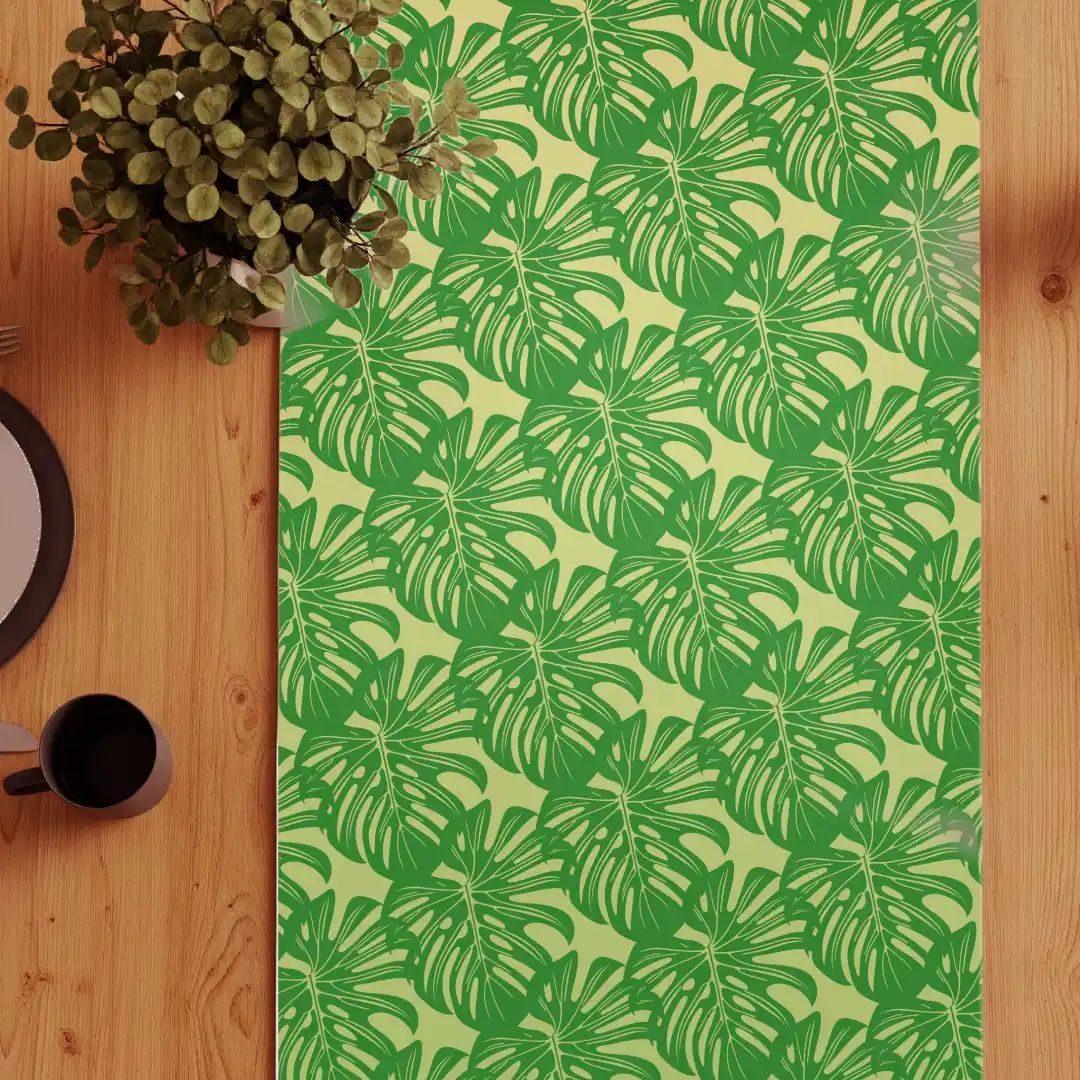 Green Leaves Table Runner - Image 3