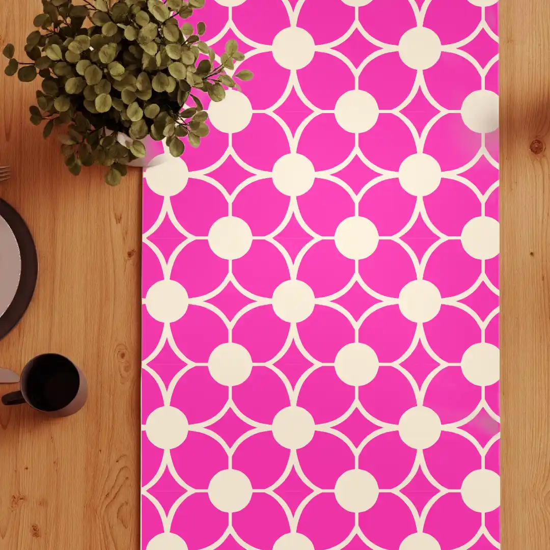 Creamish Pink Color Table Runner - Image 3