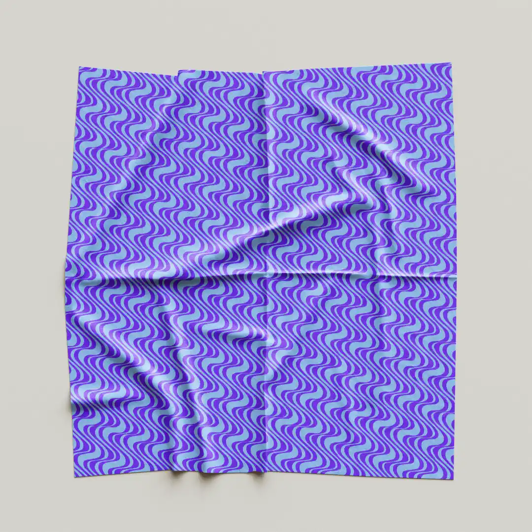 Wavy Printed Cloth Napkin Pack Of Four - Image 4