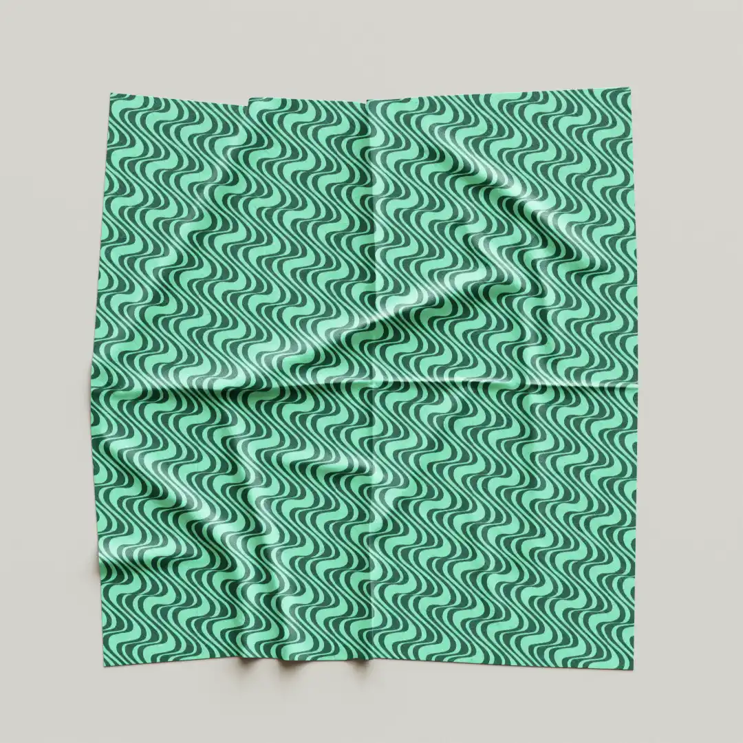 Wavy Greenish Exquisite Cloth Napkin Pack Of Four - Image 4