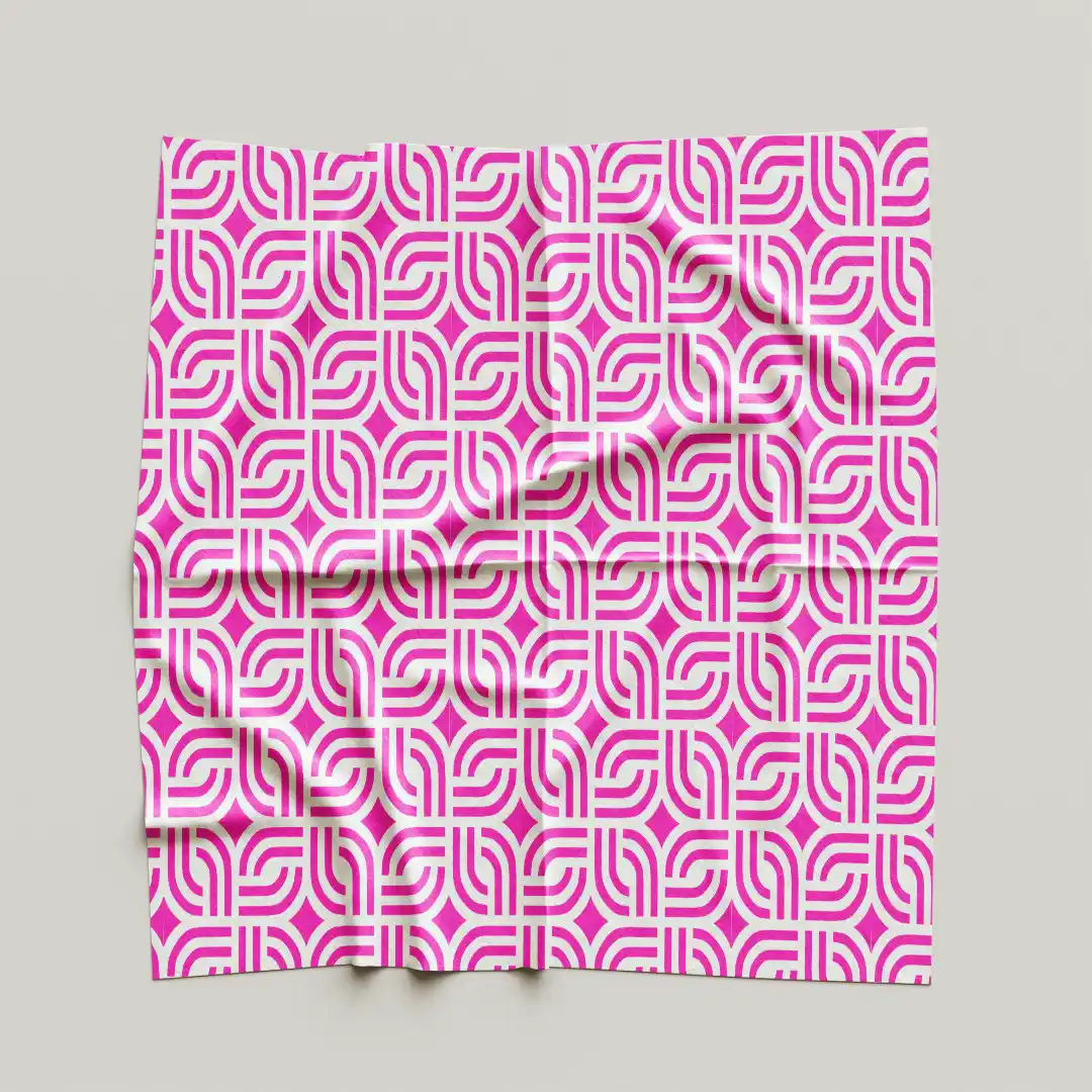 Pink White Cloth Napkin Pack Of Four - Image 4