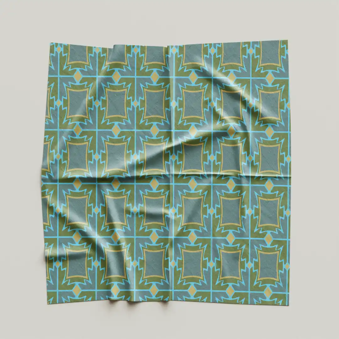 Square Motifs Cloth Napkin Pack Of Four - Image 4