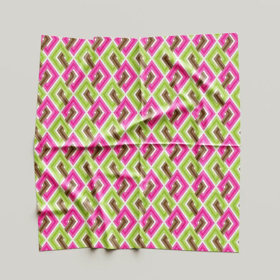 Geometric Squares Stylish Dining Table Cloth Napkin Pack Of Four - Image 4