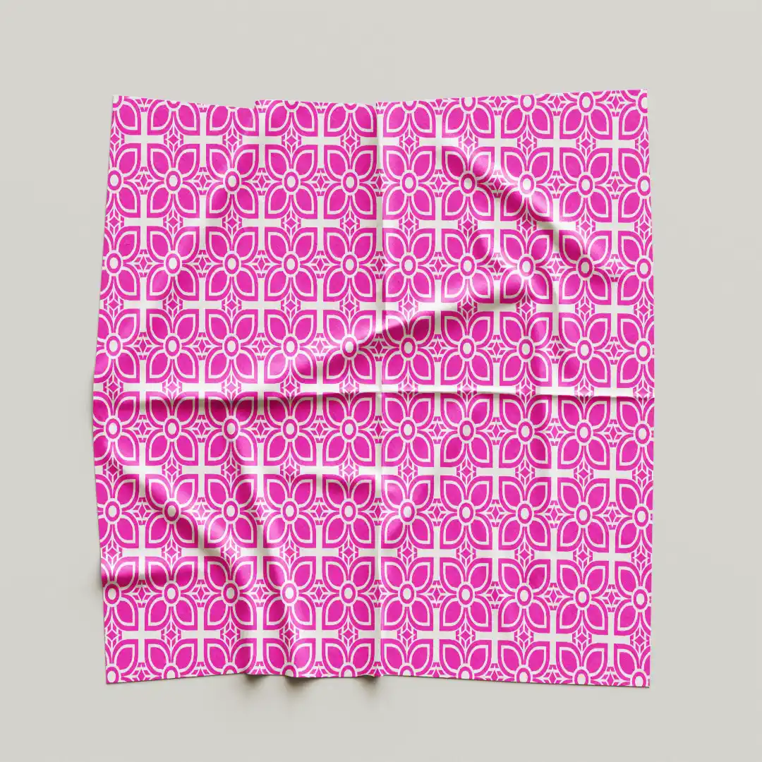 Rani Pink Flower Cloth Napkin Pack Of Four - Image 4