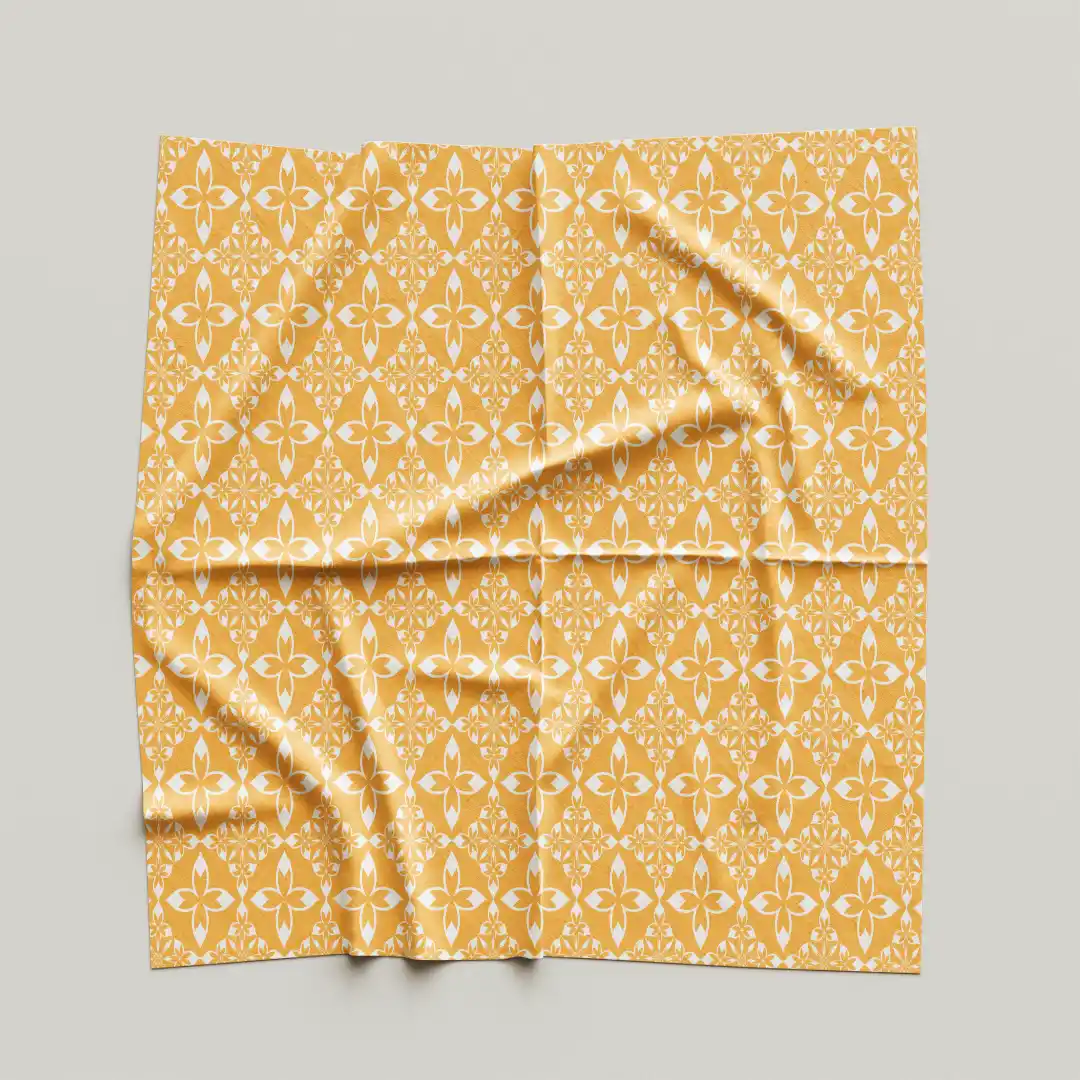 Saffron White Stylish Cloth Napkin Pack Of Four - Image 4