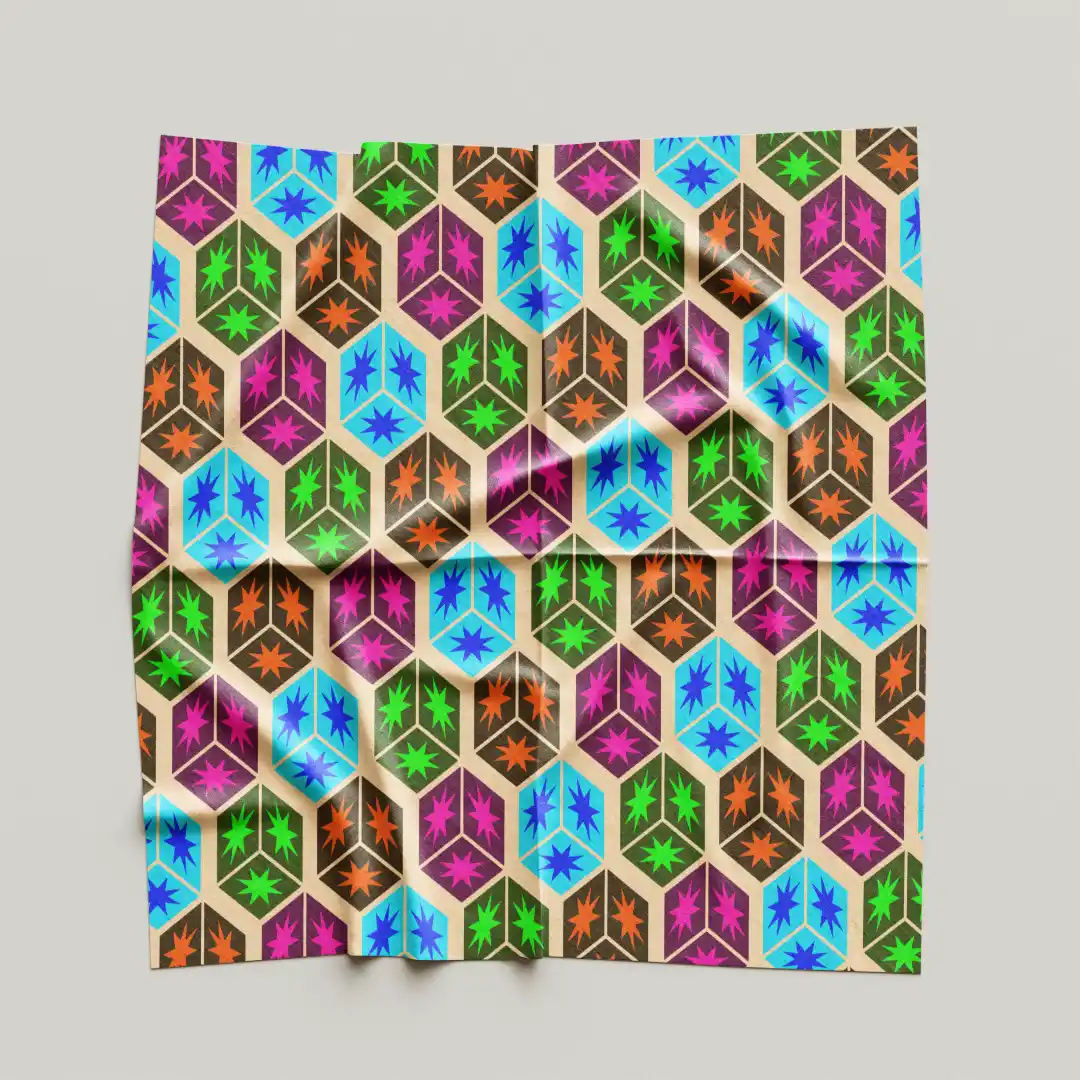 Stylish Squares Print Cloth Napkin Pack Of Four - Image 4