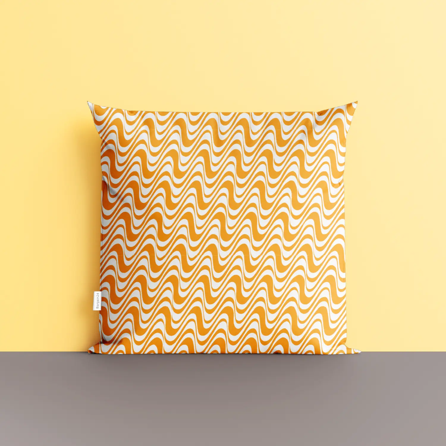Wavy White Orange Cushion Cover - Image 4