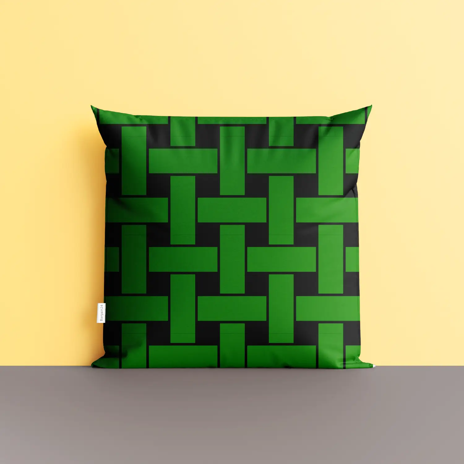Green Mesh Checkered Colorful Cushion Cover - Image 4