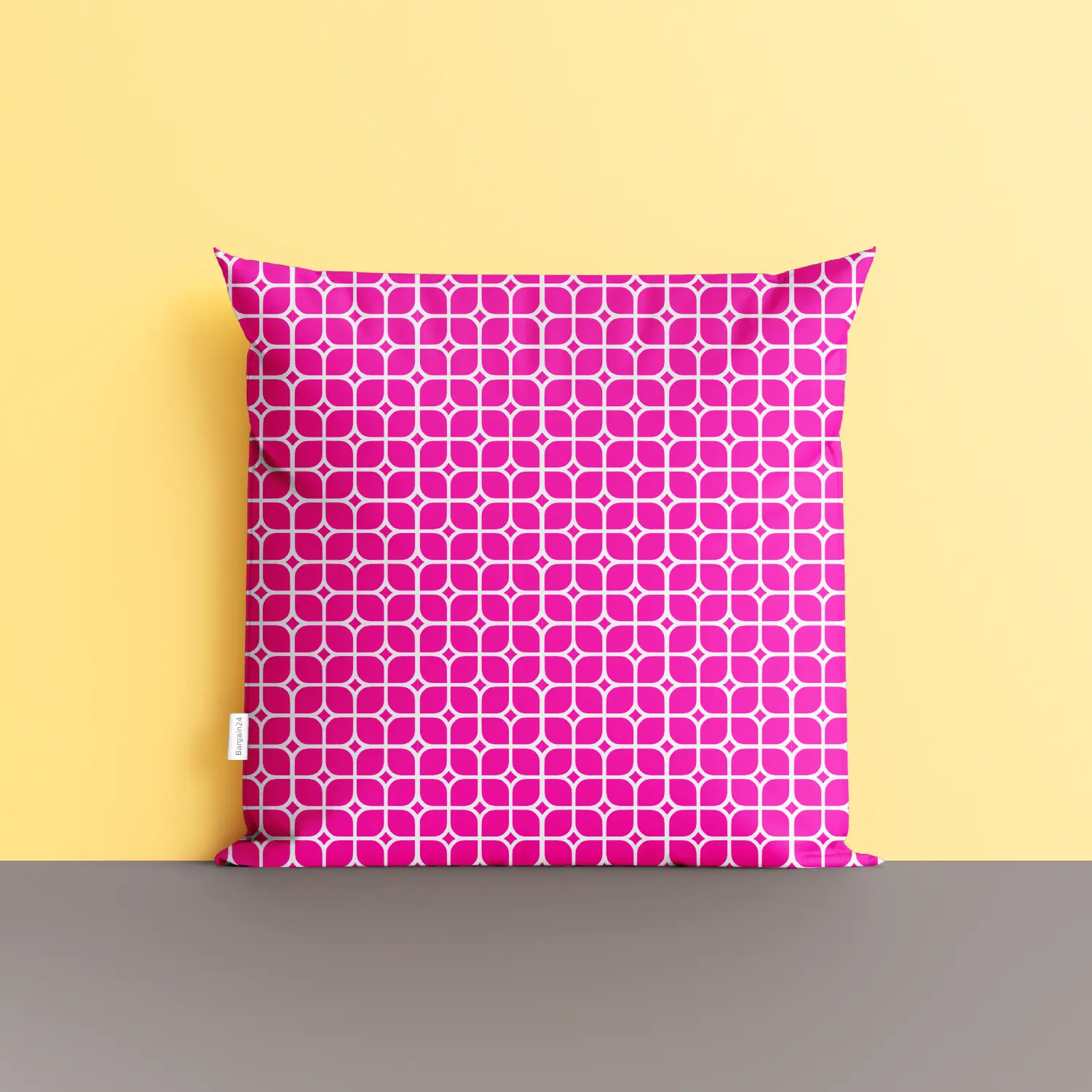 Pink White Square Cushion Cover - Image 4