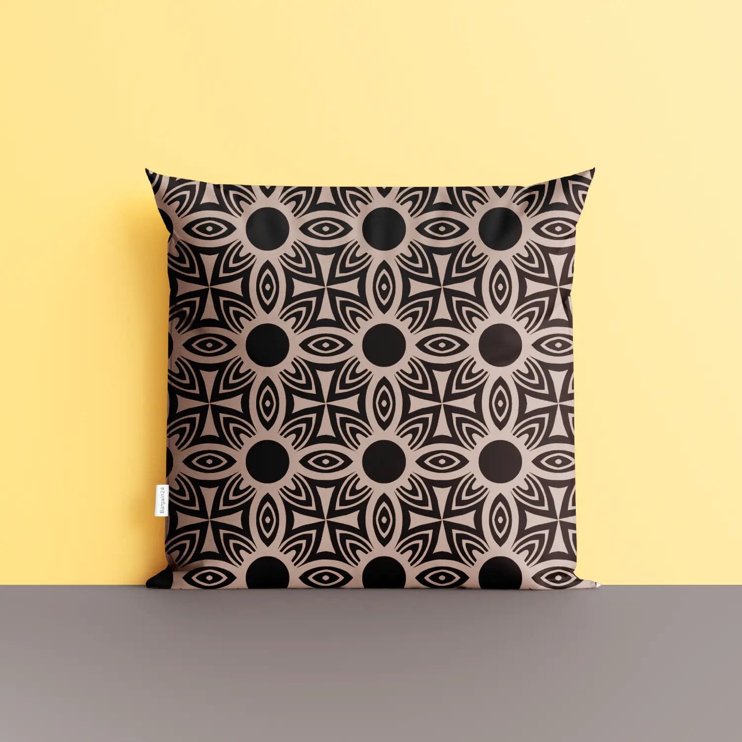 Coffee Color Floral Cushion Cover - Image 4