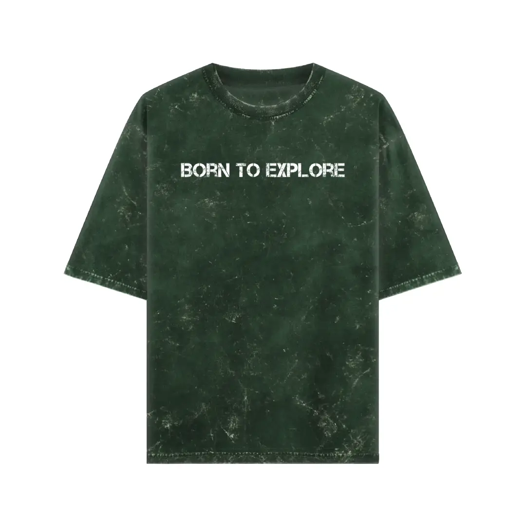 Born To Explore Acid Washed Oversized T-shirt - Image 5
