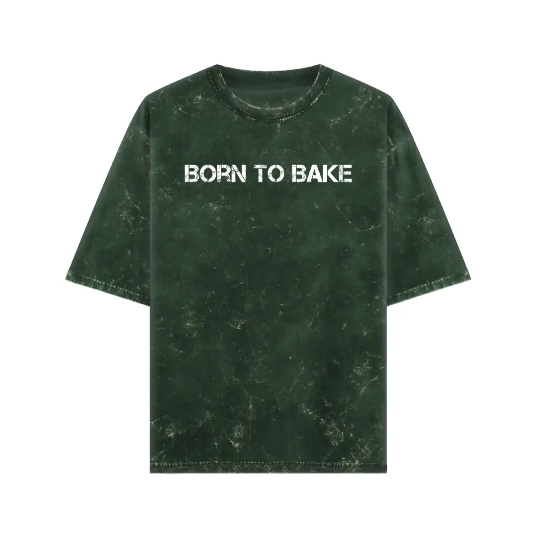 Born To Bake Acid Washed Oversized T-shirt - Image 5