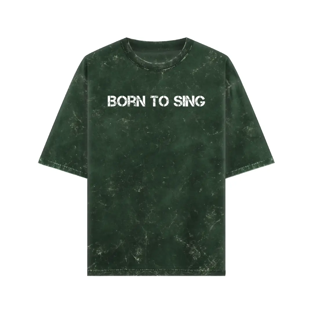 Born To Sing Acid Washed Oversized T-shirt - Image 6