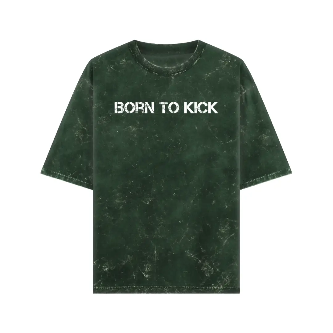 Born To Kick Acid Washed Oversized T-shirt - Image 5