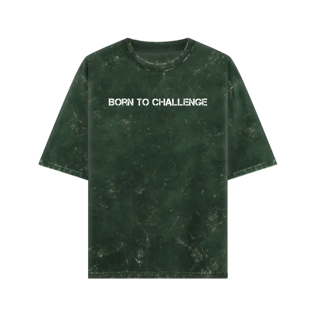 Born To Challenge Acid Washed Oversized T-shirt