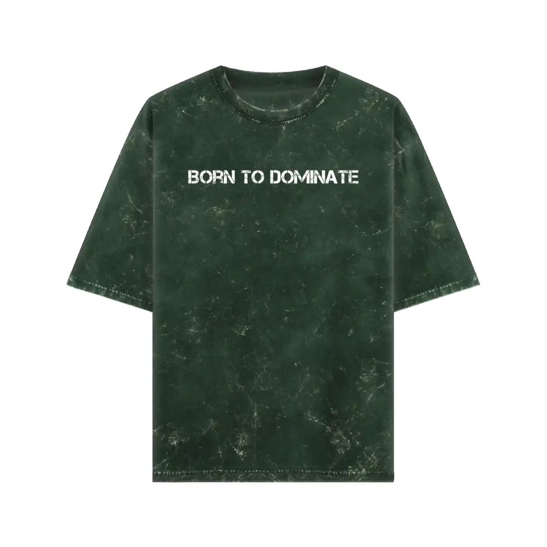 Born To Dominate Acid Washed Oversized T-shirt - Image 5