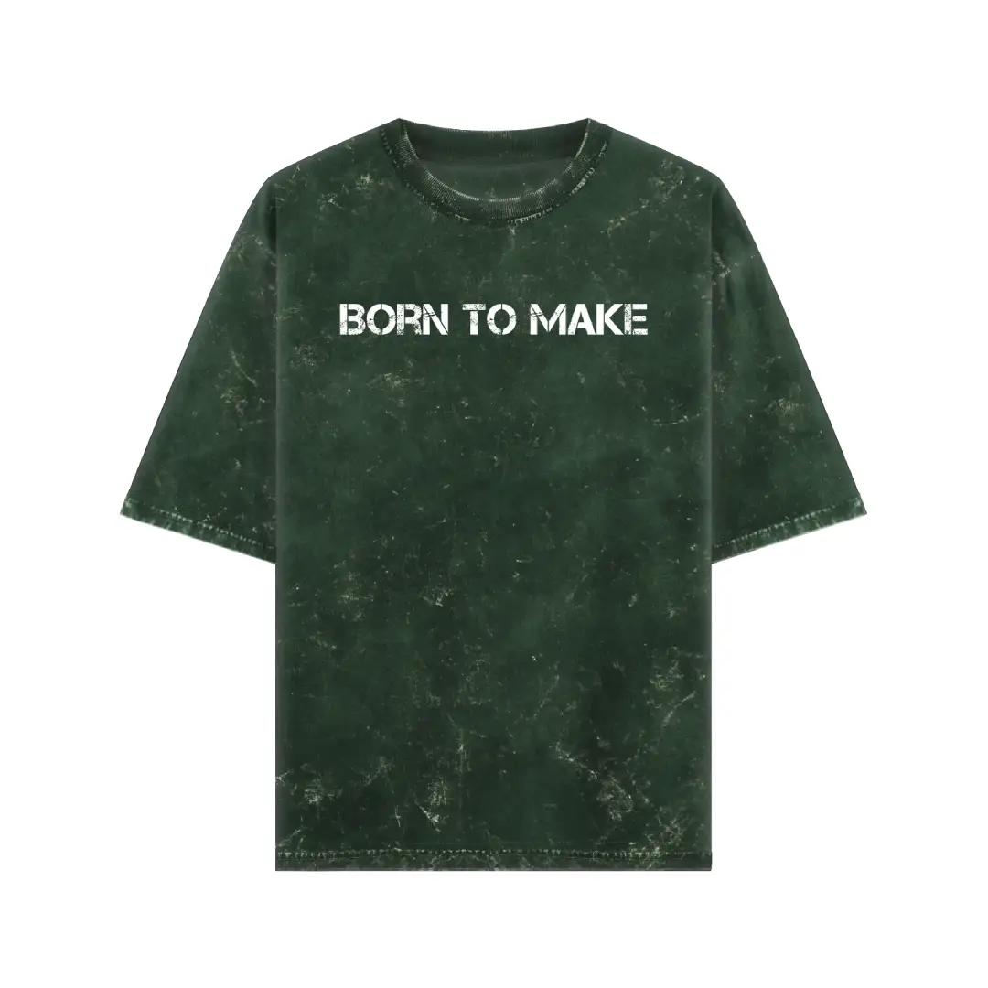 Born To Make Acid Washed Oversized T-shirt