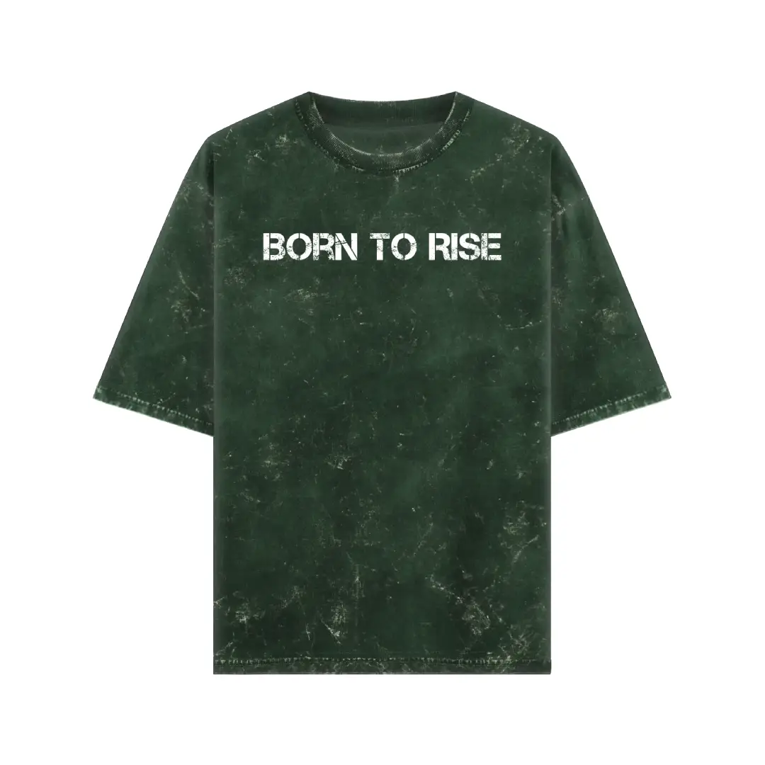 Born To Rise Acid Washed Oversized T-shirt - Image 5