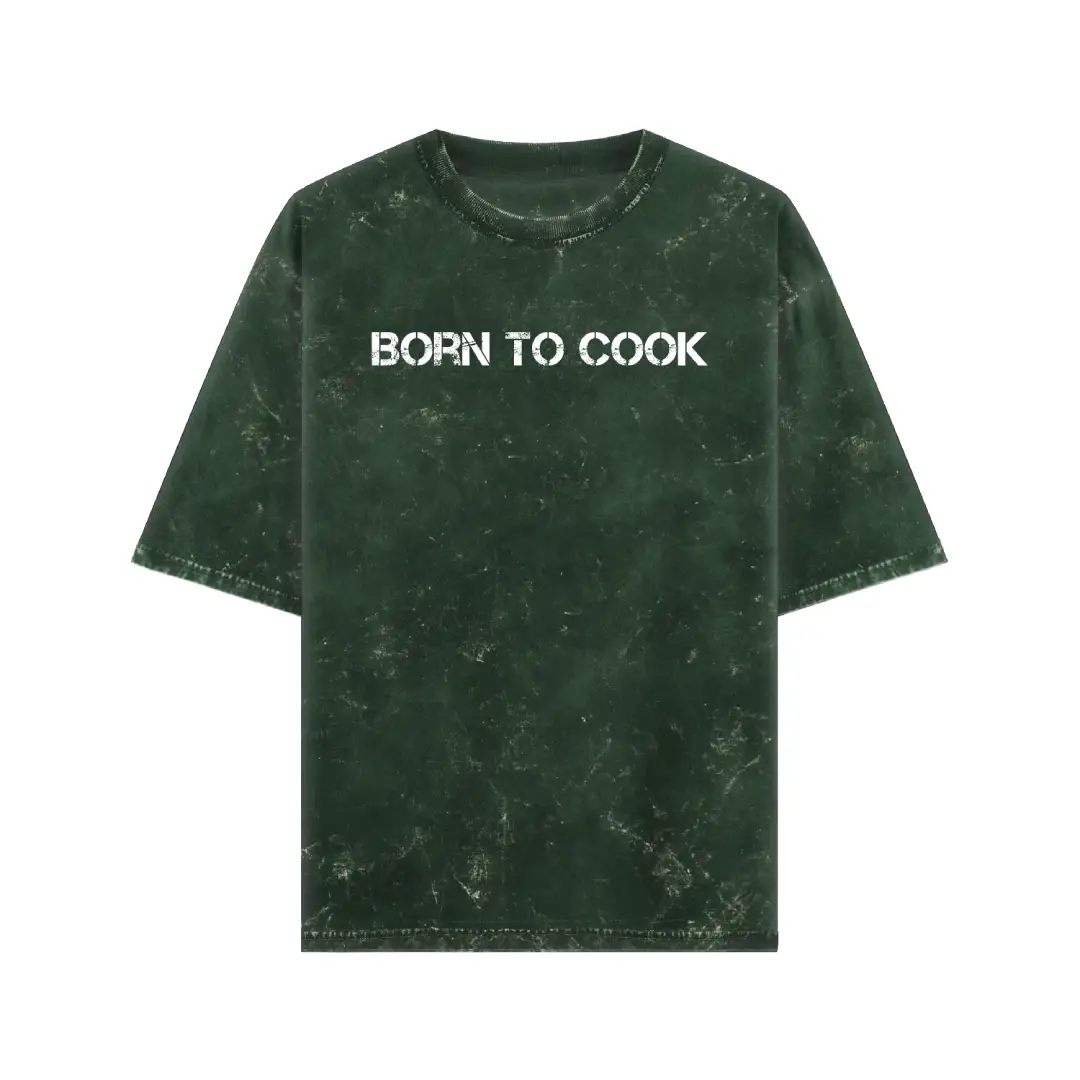 Born To Cook Acid Washed Oversized T-shirt - Image 5