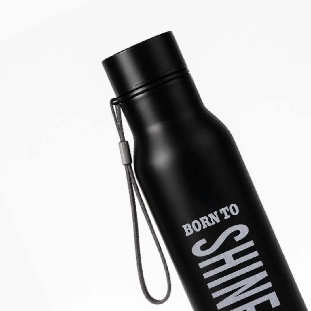 Born To Shine Black SS Water Bottle - Image 2