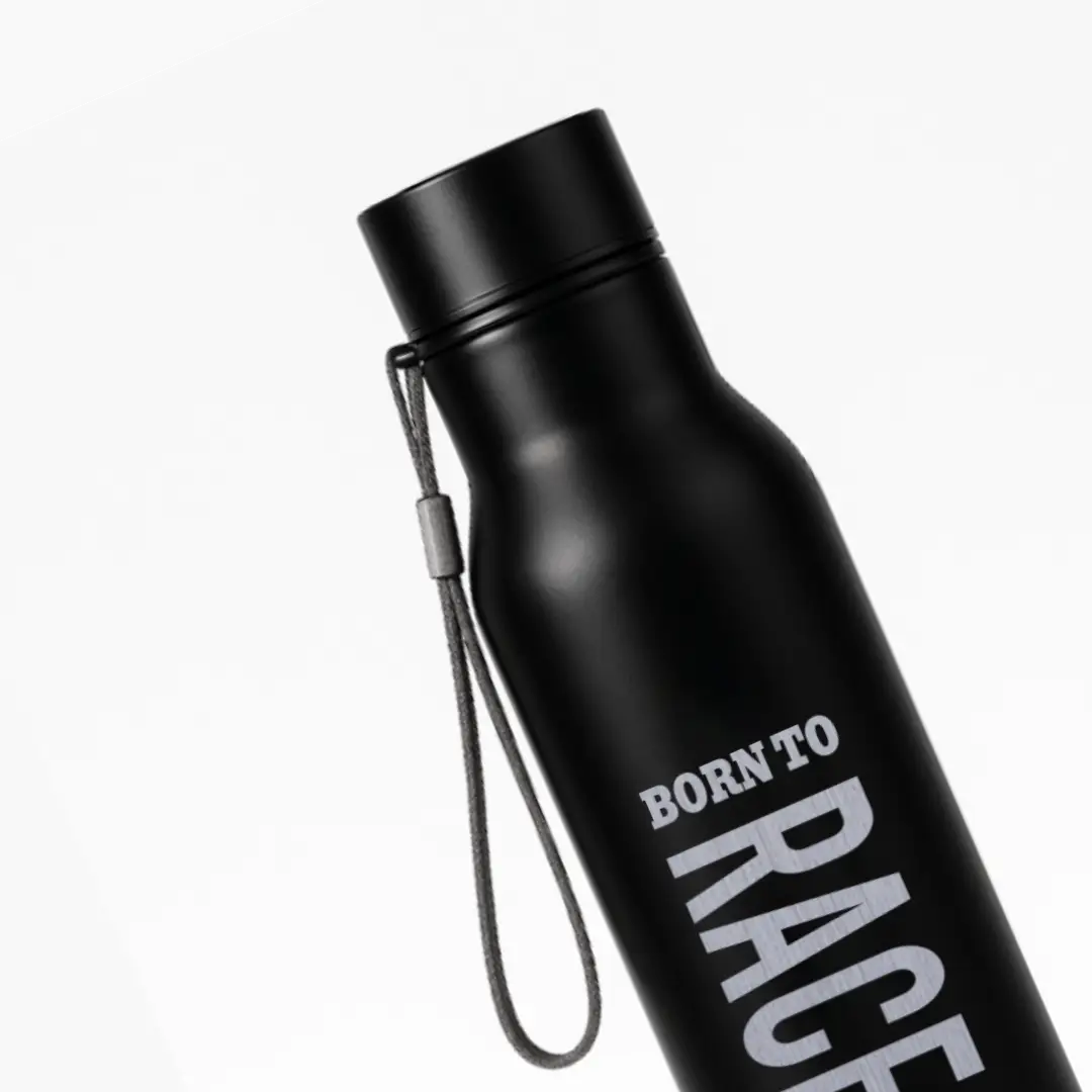 Born To Race Black SS Water Bottle - Image 2