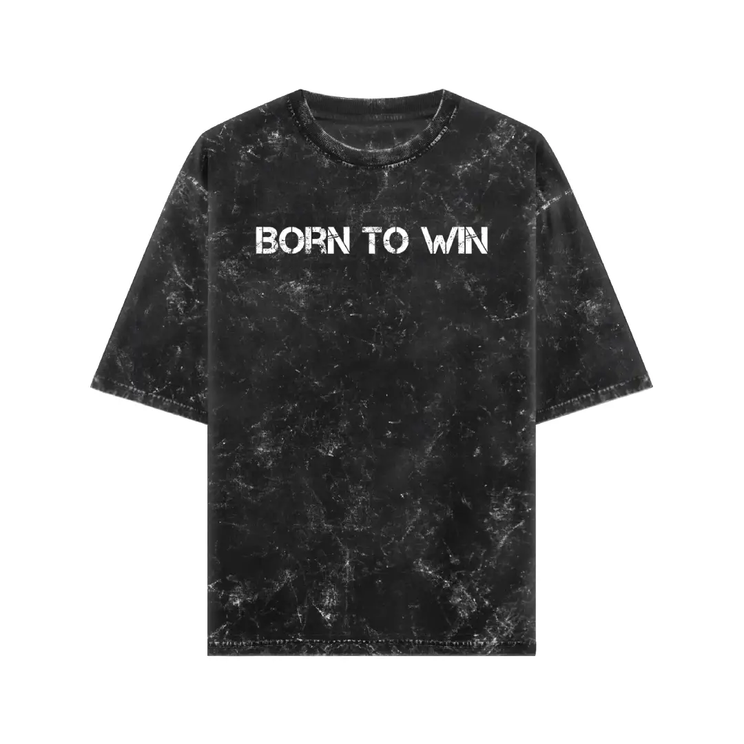 Born To Win Acid Washed Oversized T-shirt - Image 2