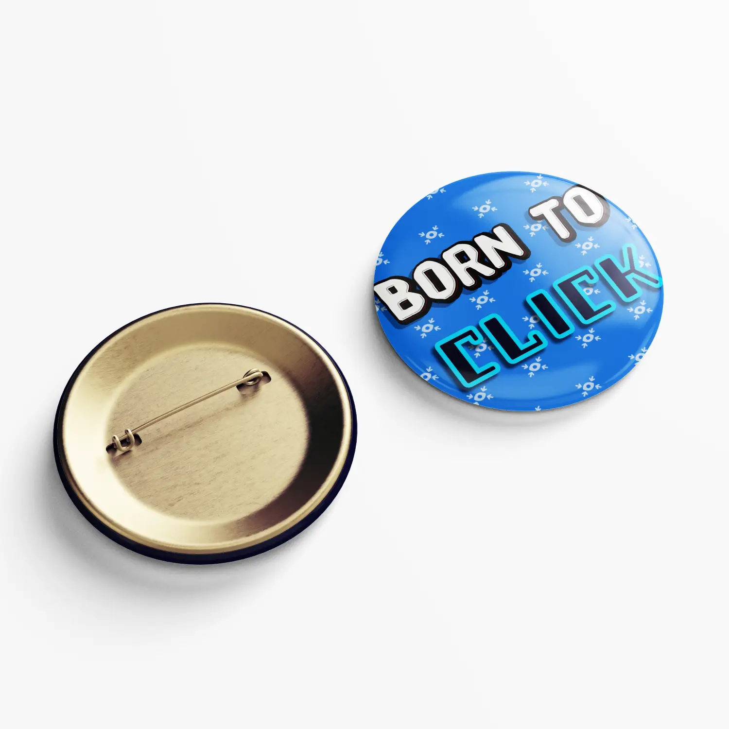 Born To Click Pin Button Badge - Image 2
