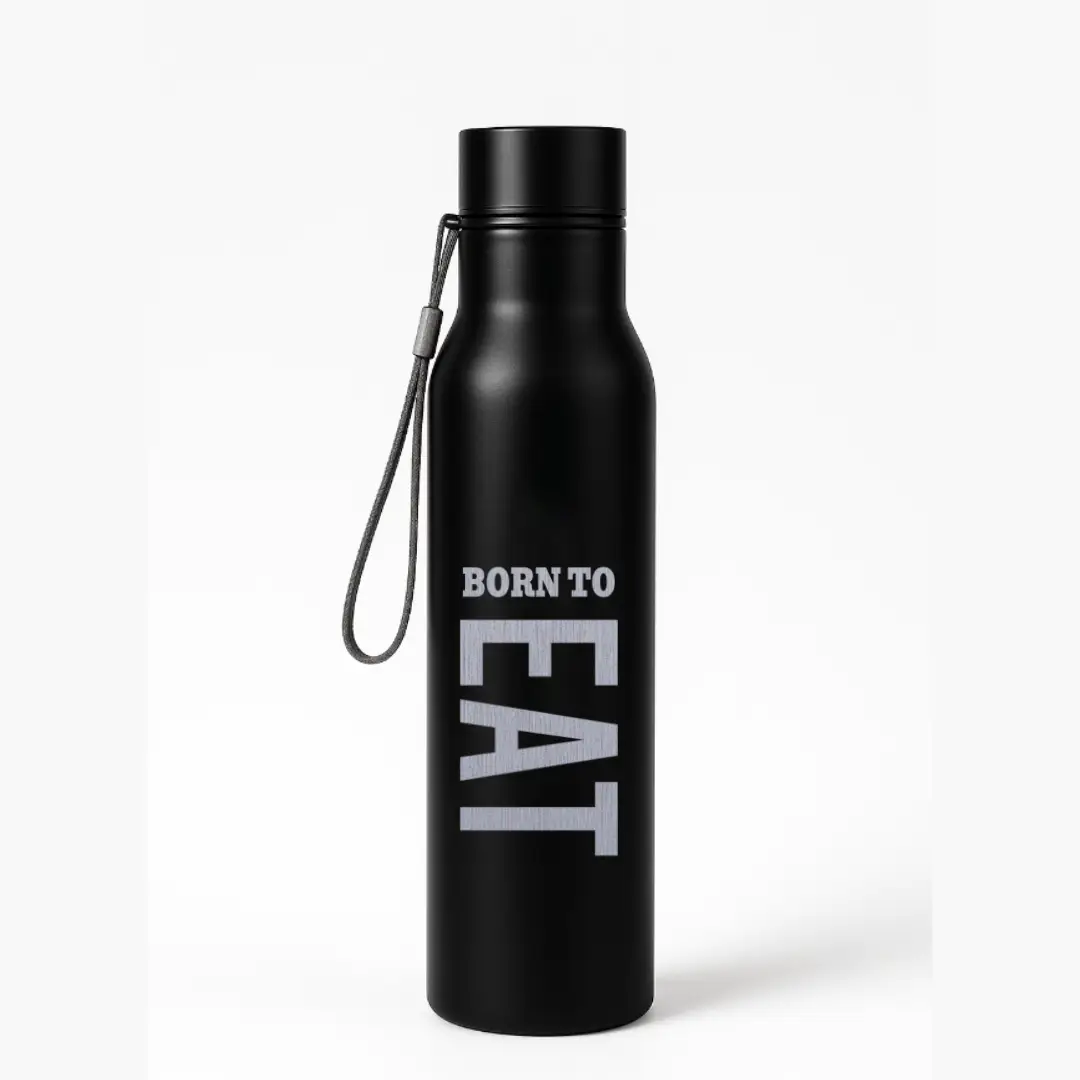 Born To Eat 750ml Stainless Steel Water Bottle