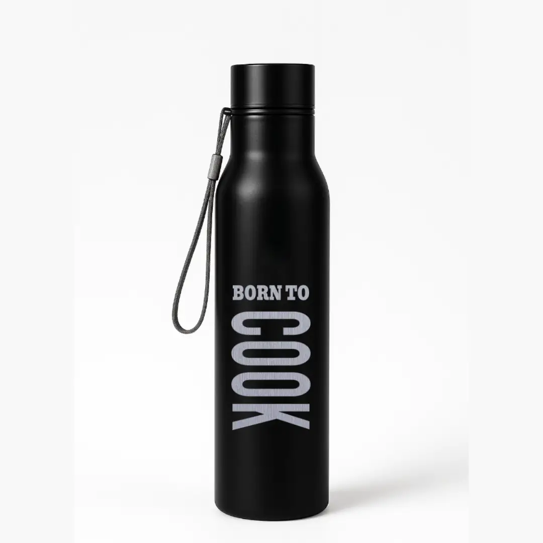 Black 750ml Stainless Steel Water Bottle