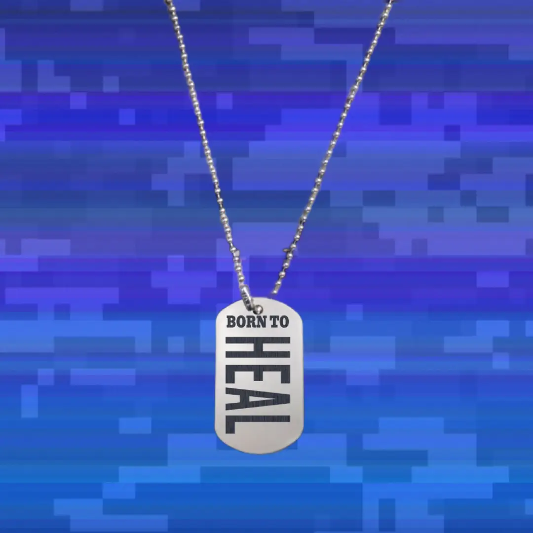 Born To Heal Everyday Dog Tag Chain Pendant