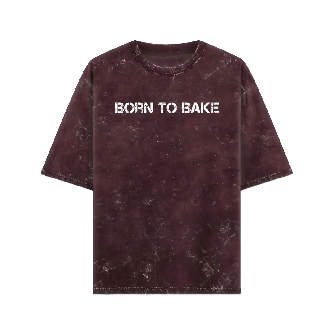 Born To Bake Acid Washed Oversized T-shirt - Image 3