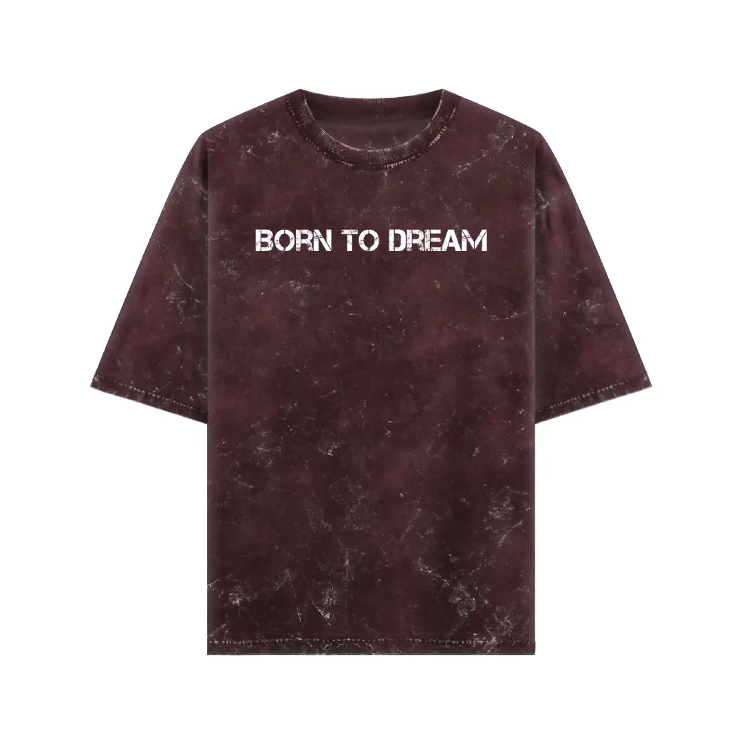 Born To Dream Acid Washed Oversized T-shirt - Image 3