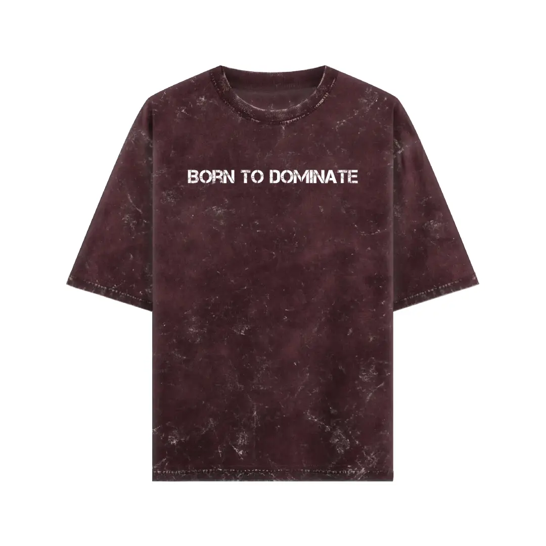 Born To Dominate Acid Washed Oversized T-shirt